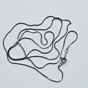 Vintage Italian Sterling Silver Chain Necklace